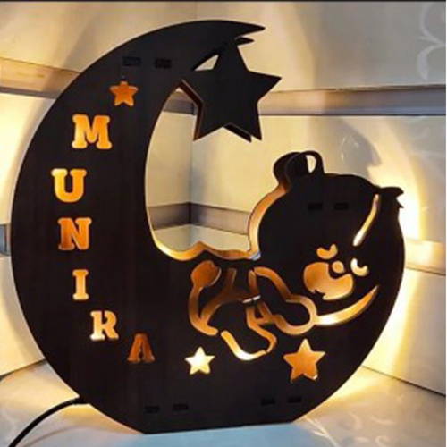 Customized Panda Name Board With Lights Multicolor Led And Remote