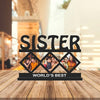 Sister Personalized Wooden Rectangular Photo Table Top