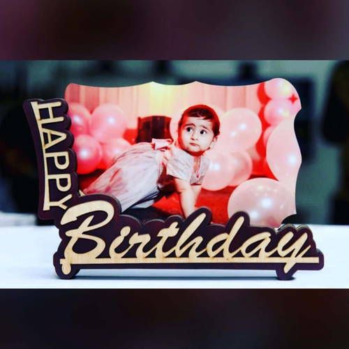 Customized Wooden Table Top For Happy Birthday – MyPhotoPrint.in