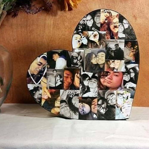 Customized Heart Frame Collage