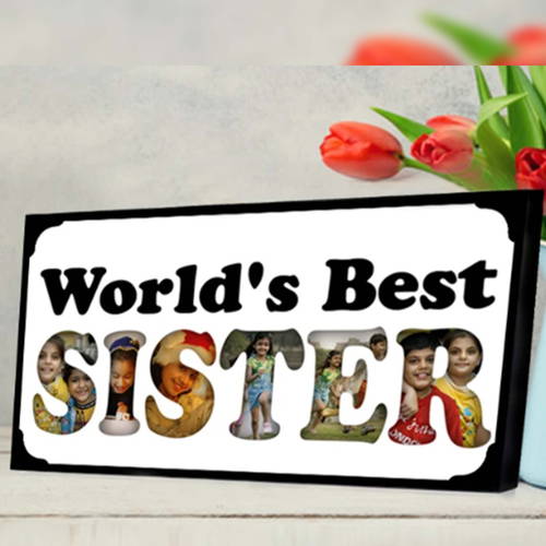 Personalized World's Best Sister Photo Frame