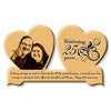 Customized Wooden Engraved Heart Photo And Text