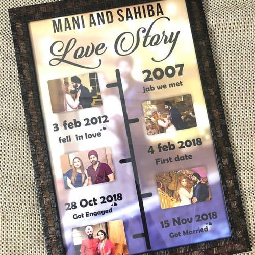 Customized Love Story Photo Frame