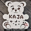 Customized Multicolor Bear Name Board With Led