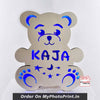 Customized Multicolor Bear Name Board With Led