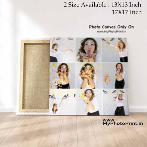 Customized Multiple 9 Photo Frame Collage Canvas