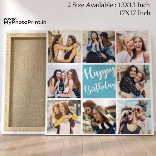 Customized Multiple 8 Photo Frame Collage Canvas