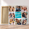 Customized Multiple 8 Photo Frame Collage Canvas