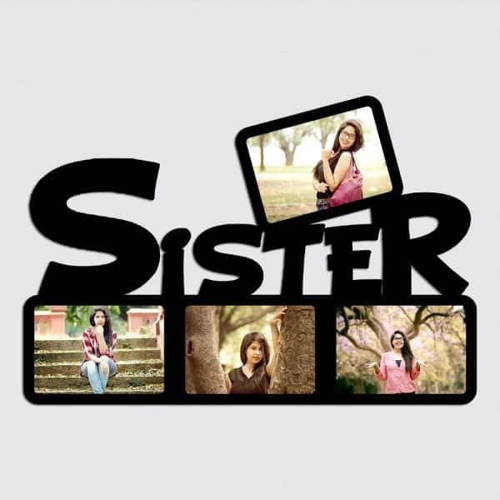 Sister Wooden 4 Photo Collage frame Best Gift For Raksha Bandhan ...