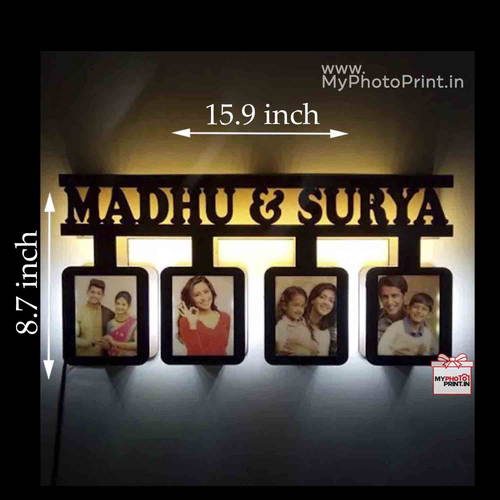 Customized Wooden Decorative Name & Photo Frame – MyPhotoPrint.in