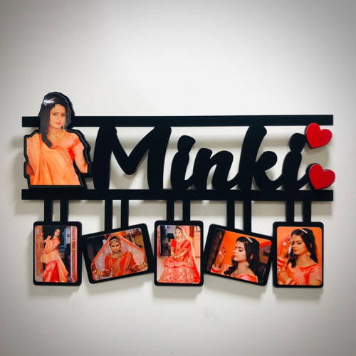 Customized Name Wooden Photo Frame Collage