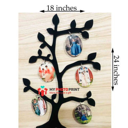 Personalized Couple Tree Wooden Photo Frame Collage