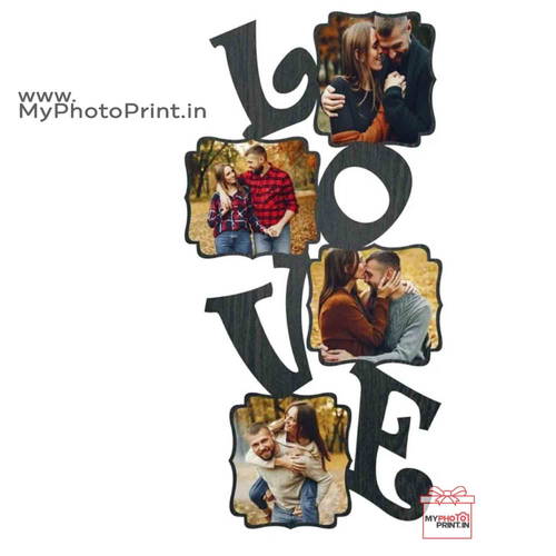 Personalized Love Wooden Photo Frame Collage