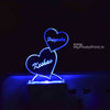 Personalized 2 Heart Plug Acrylic Night Lamp With Multicolor Lights