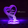 Personalized Couple Plug Acrylic Night Lamp With Multicolor Lights