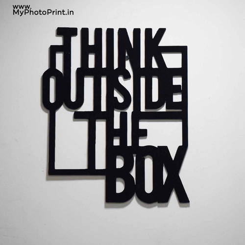 Think Outside The Box Wooden Wall Decoration