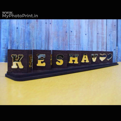 Customized Golden Acrylic Flip Name