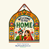 Welcome Home Wall Hanging | Name Plate | Entry Namaste Name Plate #22