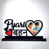 Pyari Behan Customized Wooden Photo Frame Table Top.