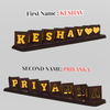 Customized Golden Acrylic Flip Name