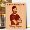 Best Gift for Boss – Personalized Engraved Wooden Photo Plaque