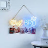 Best Bro Neon Light Wall Hanging with 5 Personalized Frames