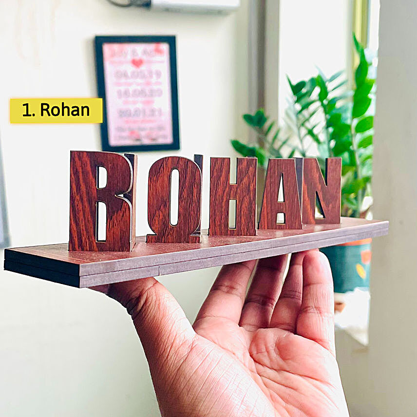 Customized Double Side Flip Wooden Name