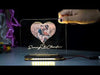 Couple Names With Heart shape photo Lamp