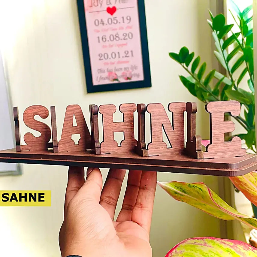 Stylish Customized Double Side Flip Wooden Name