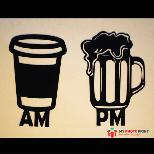 Am & Pm Wooden Wall Decoration