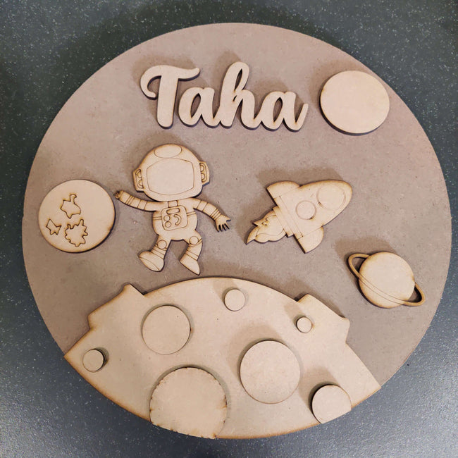 DIY Space-Themed Personalized Nameplate