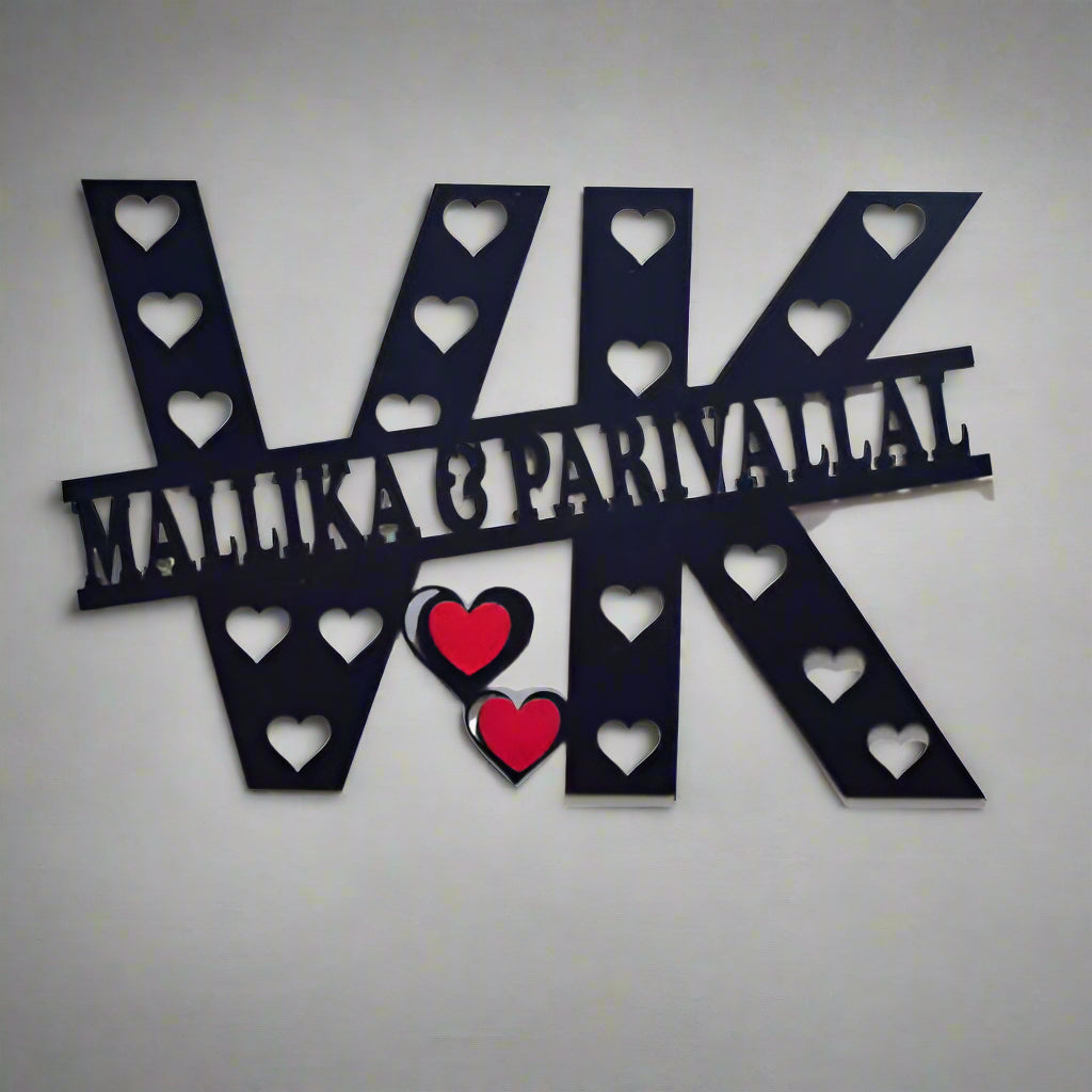 Customized Heart With Name Wall Hanging 9899
