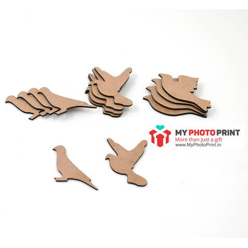 Bird Mdf Wooden Craft Cutout Shapes & Patterns (PACK OF 10)