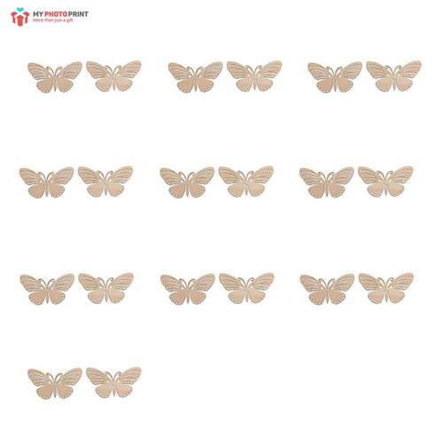 Butterflies Design Mdf Wooden Craft Cutout Shapes & Patterns