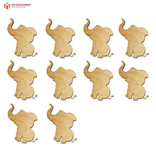 Elephant Mdf Wooden Craft Cutout Any Shapes & Patterns | (minimum 10 Quantity)