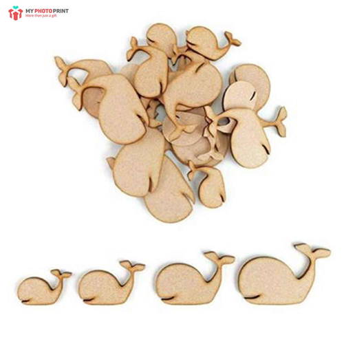 Fish Or Whale Mdf Wooden Craft Cutout Shapes & Patterns - (PACK OF 10)