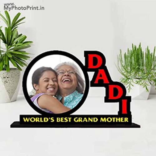 Customized Grandmother Round Photo Table Top