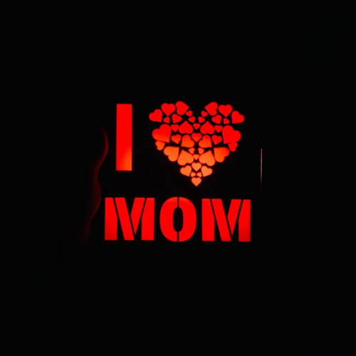 Customized Wooden Light Box for Mom