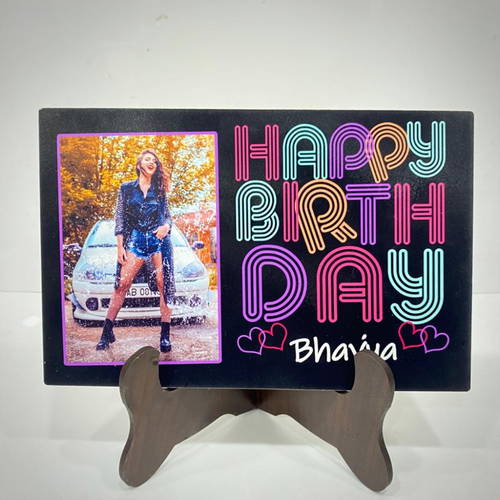 Customized Birthday Name Table Top With Your Photo