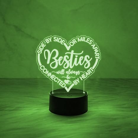 Heart Shape Acrylic Night Lamp – A Unique Gift for Your Bestie