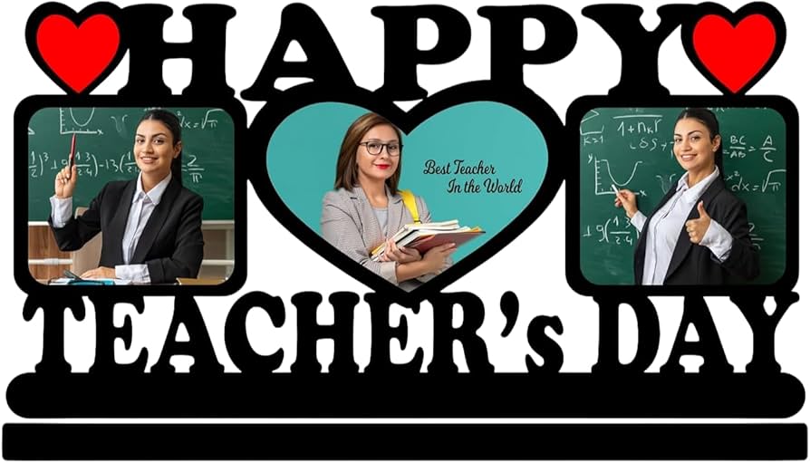 Customized MDF Wooden Cut-Out Wall Hanging Photo Frame – Perfect Teacher’s Day Gift