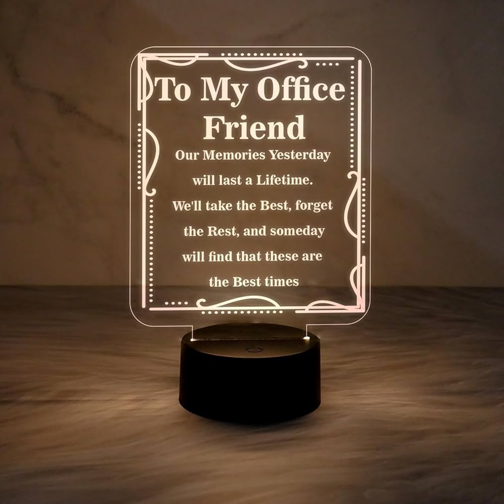 Customized Acrylic LED Lamp for Colleagues