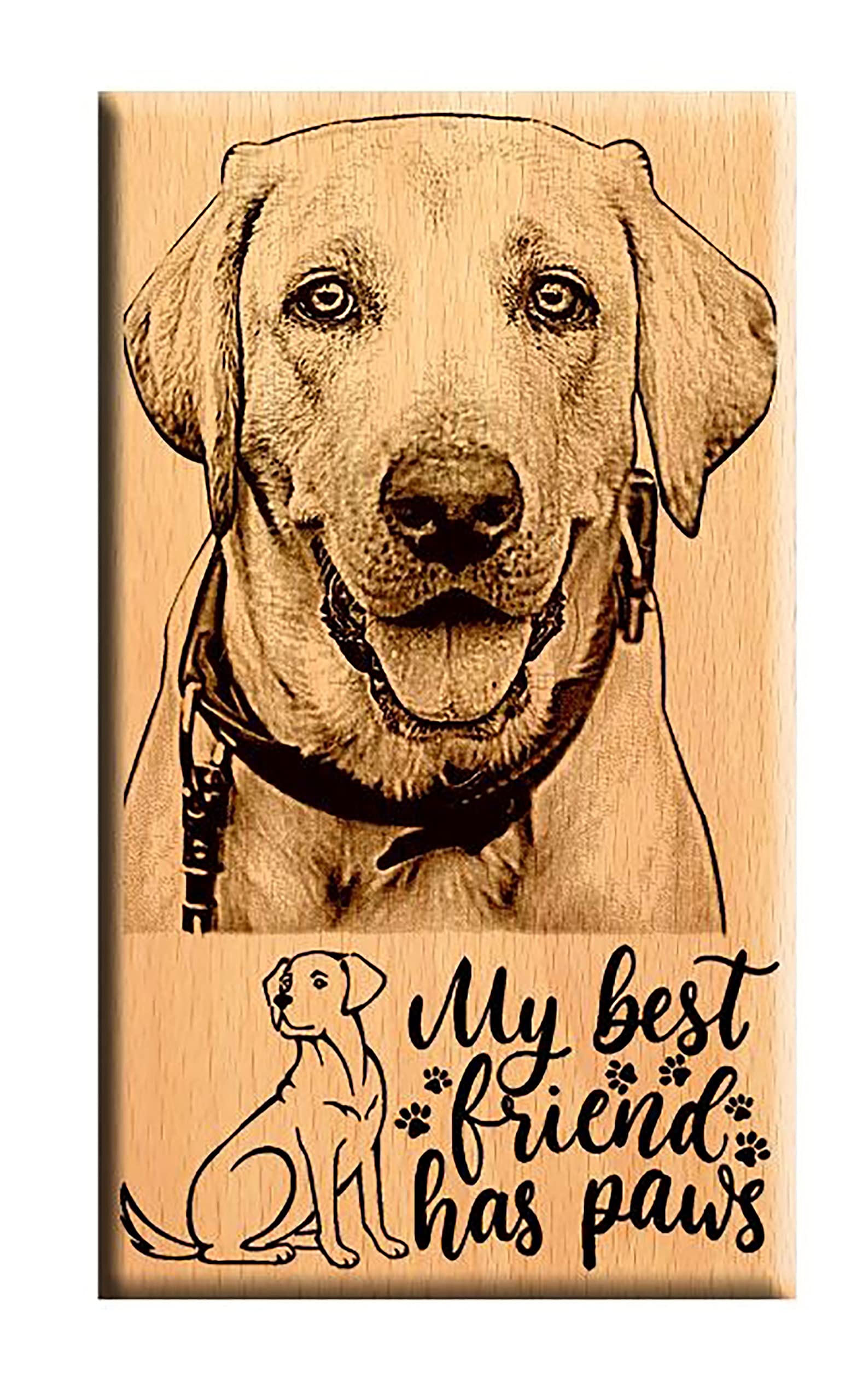 Personalized Wooden Photo Engraved Table Top for Your Pet – A Forever Keepsake