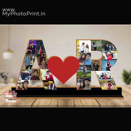 Customized Couple A To Z Photo Alphabet Table Top