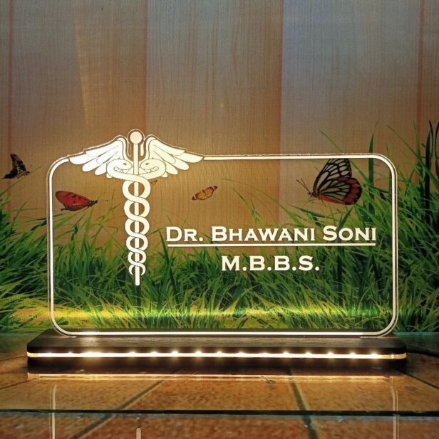 Best Gift for Doctors – Personalized LED Name Plate