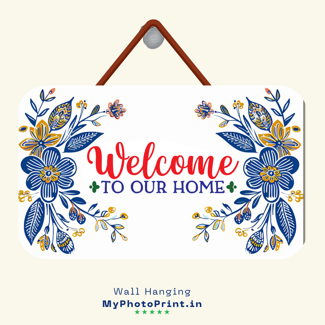 Welcome Home Wall Hanging | Name Plate | Entry Namaste Name Plate #32