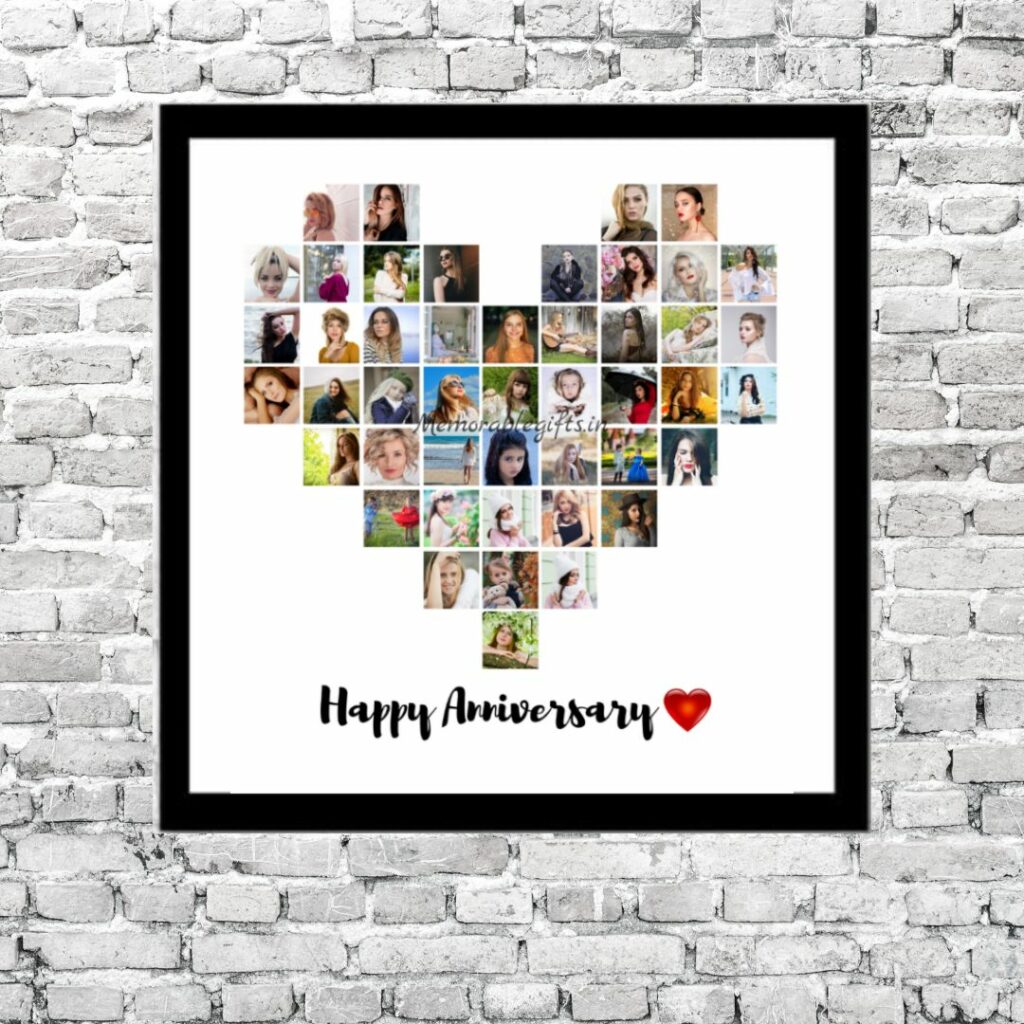 Customized Multi Photo Heart Frame
