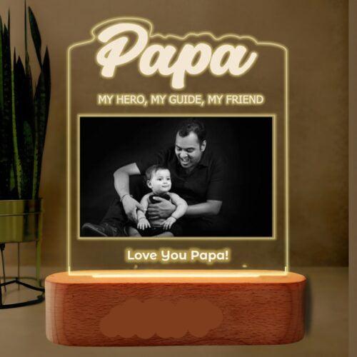 Papa My Hero Led Lamp