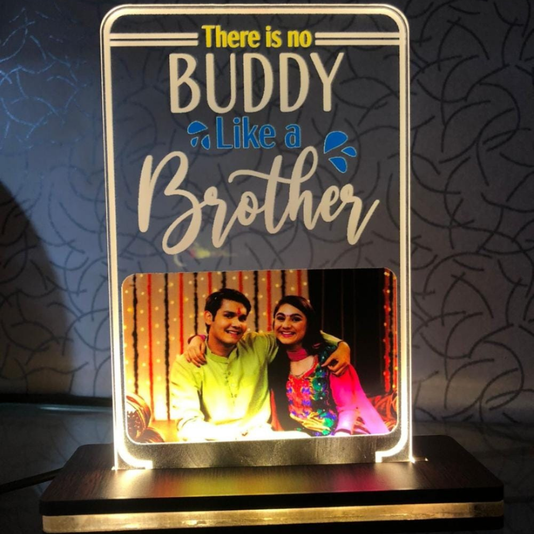 Best Gift for Brother – Personalized Acrylic Photo Lamp