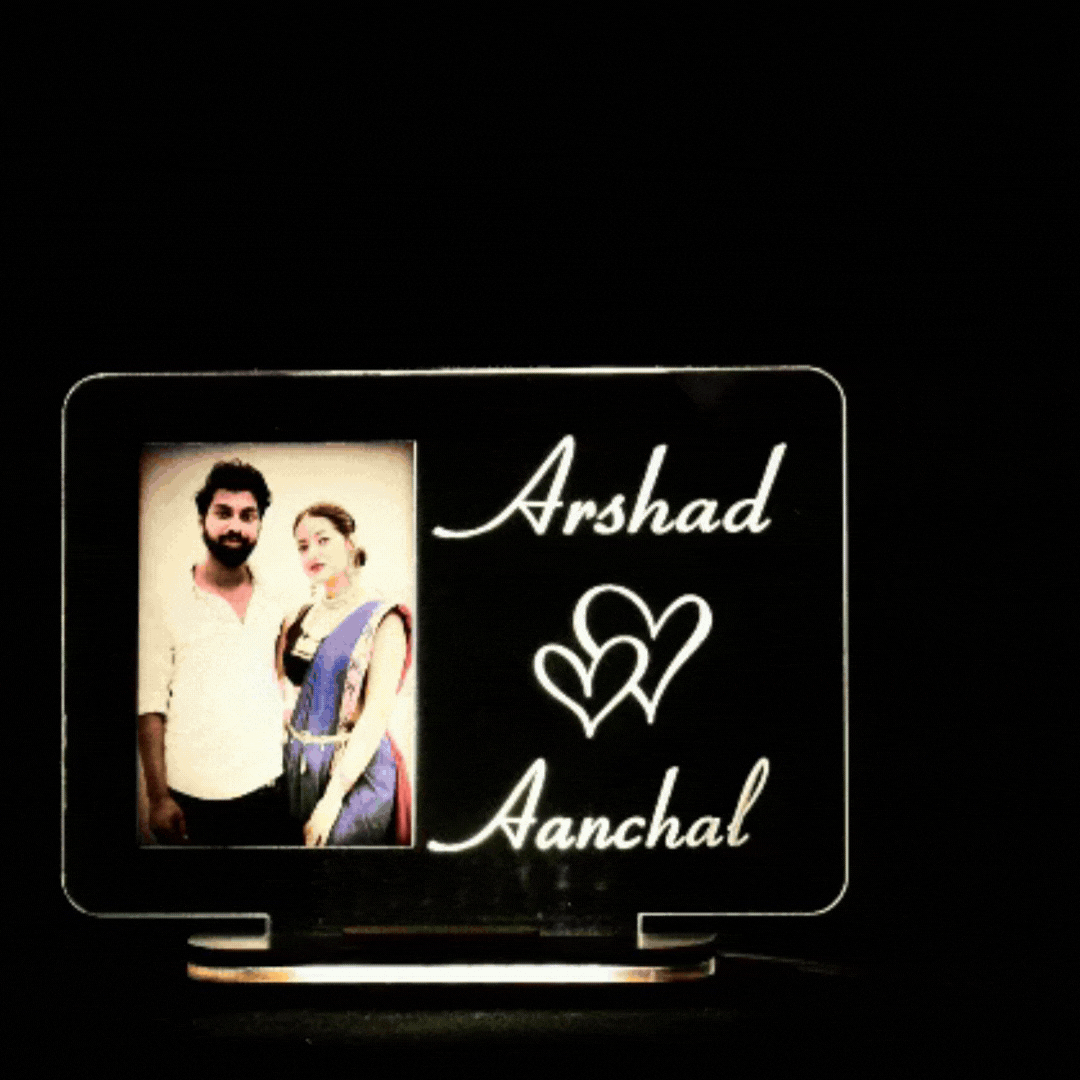 Glow of Togetherness couple photo Lamp
